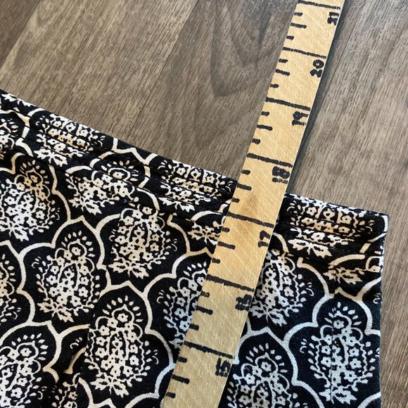 Loft Geometric Pleated Mini Skirt Linen Blend Size 4 - Picture 6 of 7